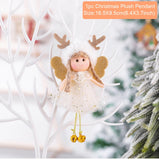 PATIMATE Christmas Angel Plush Doll Pendant Christmas Tree Ornament Christmas Decoration for Home Xmas Gifts Noel Navidad