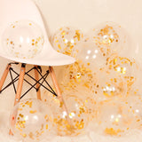 12inch Gold Confetti Birthday Balloon Shiny Foil Sequins Globos Transparent  Ball in Air Ball Baby Shower Wedding Party Decor