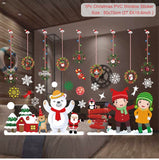 Christmas Window Stickers 2022 Christmas Decorations for Home Merry Christmas Ornament Xmas Navidad Noel Gifts Kid New Year 2023