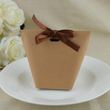 25/50pcs Blank Kraft Paper Bag White Black Candy Bag Wedding Favors Gift Box With Ribbon Package Birthday Party Decoration Bags