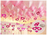 Christmas Gift Wedding Room Balloon Accessories 100pcs Love Heart Laser Pendants Balloon Ribbon Rain Pendant Birthday Party Marriage Decoration