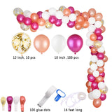 Rose Gold 21st Birthday Party Decoration Happy Birthday Balloons Banner Popcorn Garland for 21 Years Old Party Supplies