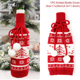 Christmas Wine Bottle Cover Merry Christmas Decorations For Home  Christmas Ornament New Year  Xmas Navidad Gifts