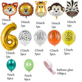 Christmas Gift New! 31pcs Jungle Safari Party Balloons Animal Digital Balloon for Kids Birthday Safari Party Decoration Forest Party Supplies