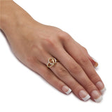 Gorgeous Women's Fashion Gold Color Inlaid White Stone Shaped Heart Engagement Rings for Women Party Wedding Jewelry