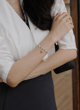 New Advanced Simple Opals Charm Bracelets Korean Fashion Jewelry Geometric Zircon Pendant Accessories Bracelet For Woman