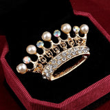 ZOSHI Fashion Jewelry Gold color Brooch Pins Austria Crystals Imitation Pearl Flower Brooch Wedding Accessories Vintage