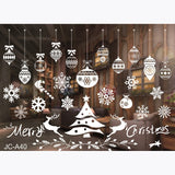 Merry Christmas Wall Stickers Christmas Decorations For Home Santa Claus Window glass Sticker Xmas Ornaments Navidad New Year