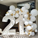 Christmas Gift 104 Matte White Wedding Anniversary Balloons Garland Chrome Gold Balloon Arch Gender Reveal Baby Shower Birthday Party Supplies
