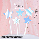 Back to school supplies  Cifeeo  Dream Girl Unicorn Birthday Cake Topper Doll Decoration Pink Rainbow Five Pointed Star Plug-In Happy Birthday Cake Decoration