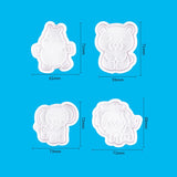 Christmas Gift 4PCS/SET 3D Animal Cookie Mold Food Grade Plastic Dinosaur Biscuit Cutter Jungle Party Baking Tools Party Cupcake DIY Supplies