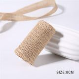 2M/Roll Natural Jute Burlap Hessian Ribbon Wedding Party New Year Home Decorations DIY Scrapbooking Crafts Gift Wrapping Tape