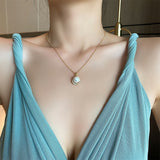 Design Sense Whirlpool Pearl Bird's Nest Short Necklace For Woman Korean Fashion Jewelry New Party Girl's Luxury Clavicle Chain