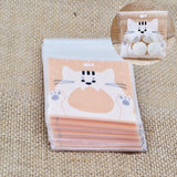 100Pcs Christmas Cookie Candy Package Gifts Bag DIY Self Adhesive OPP Bags For Xmas Home Party Packing Decoration Baking Supply