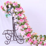 Artificial Flowers Silk Wedding Arch Fake Sakura Plastic Vine Hanging Ceiling Garland Cherry Blossom Home Pipe Backdrop Decor