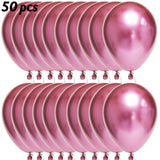 Back to school  decoration  50Pcs 12'' Top Quality Metallic Latex Balloon Thick Metal Chrome Alloy Ballon Adult Wedding Birthday Party Decorations Supplies