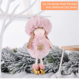 PATIMATE Christmas Angel Plush Doll Pendant Christmas Tree Ornament Christmas Decoration for Home Xmas Gifts Noel Navidad