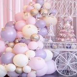 85pcs Macaron Baby Pink Purple Balloons Garland Ivory Gold Baby Shower Balloon Arch Birthday Wedding Gender Reveal Decorations