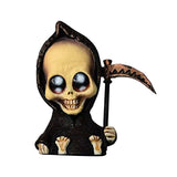 Cifeeo Mini Baby Grim Reaper Statue Mini Gothic Statue Decor, Reaper Harbinger of Death with Baby Sitting Figurine, Angel of Death