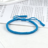 Christmas Gift Blue Rope Knots Bracelet Women Lucky Handmade Braided Tibetan Buddhist Adjustable Bracelets Bangles For Men Fashion Jewelry Gift