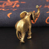 Cifeeo Antique Bronze Minature Elephant Figurines Tea Pet Table Ornament Decorations Solid Copper Animal Crafts Home Decor Living Room