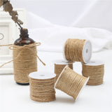 5-15m/Roll Natural Jute Twine Crafts String Rope Ribbons Party Wedding Gift Wrapping Cords Thread DIY Florists Crafts Decoration