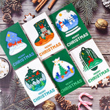 Christmas Card Santa Ride Xmas Festival New Year Card Winter Holiday Greeting Cards with Envelopes