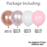 1set Birthday Balloons Set Baby Pink Whtie Chrome Purple Balloons Wedding Baby Shower Globos Party Decoration Supplies Gifts