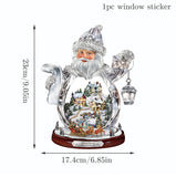 Christmas Tree Santa Snowman Window Paste Stickers Merry Christmas Decoration For Home 2021 Xmas Navidad Gifts New Year 2022