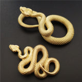Copper Vintage Gold Snake Desktop Decor Ornaments Brass Snake Key Chains Fashion Boa Keyrings Punk Rock  DIY Accessories Gift