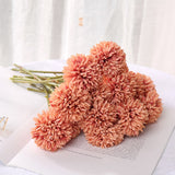 Cifeeo 1/5pcs Dandelion Flower Ball Simulation Bouquets Artificial Flower Wall Fake Flower Home Decoration Wedding Holding Flower