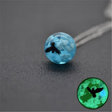 Christmas Gift Chic Transparent Resin Rould Ball Moon Pendant Necklace Women Blue Sky White Cloud Chain Necklace Fashion Jewelry Gifts for Girl