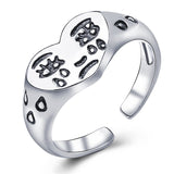 Cifeeo NEW Daisy Flower Rings for Women Punk Vintage INS Simple Smooth Plum Blossom Ring Small Flower Opening Rings Party Jewelry