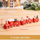 Wooden Little Train Marry Christmas Decoration for Home Christmas Ornaments Navidad Noel Xmas Gifts 2022 Happy New Year 2023