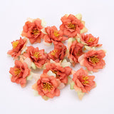 Cifeeo 10PCS 5.5cm Artificial Flower Head Silk Rose Orchid For Wedding Decoration Party DIY Wreath Gift Scrapbooking Craft Fake Flower