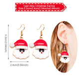 PATIMATE Christmas Tree Santa Claus Earring Pendant Christmas Decoration For Home  Xmas Navidad Decor Happy New Year
