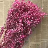Christmas Gift 30~40CM Long / 30g Decorative Babys Breath Dried Flowers Gypsophila Bouquet,Preserved Baby Breath Flower For Home Decor,Wedding
