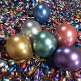 50pc 10inch 5inch Gold Silver Black Metal Latex Balloons Wedding Decorations Matte Helium Globos Birthday Party Decoration Adult