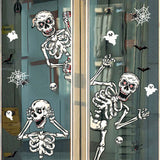 Christmas Gift  Halloween Party Supplies Window Stickers Skull Skeleton Wall Stickers Haunted House Horror Halloween Decoration For Home