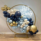 Christmas Gift 123pcs Matte Navy Blue Chrome Gold Natural Sand Balloon Garland Arch Kit Baby Shower Gender Reveal Wedding Birthday Party Favors