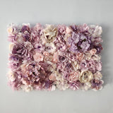 Christmas Gift 60x40cm Artificial Flowers DIY Wedding Decoration Flower Wall Panels Silk Rose Flower Purple Romantic Wedding Backdrop Deco