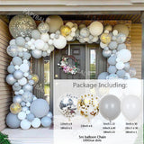 1Set White Gold Balloon Garland Arch Kit Wedding Latex Balloon Kid's Adult Birthday Party Decoration Baby Shower Globos Supplies