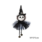 Christmas Gift Halloween Decoration Witch Hat LED Lights Halloween Elf Ears Kids Home Party Decor Supplies Outdoor Tree Hanging Ornament Diy