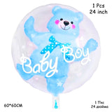 Birthday Party Decors Blue Latex Balloon Disposable Tableware 1st Kids Baby Shower Decoration Supplies Boy Birthday Party Globos