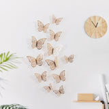 12/24 Pcs/Set Mirror Wall Stickers Decal Butterflies 3D Mirror Wall Art Party Wedding DIY Home Decors stickers Fridge Wall Decal