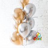 Christmas Gift 50/100pcs Metallic Latex Balloons 5/10/12 Inch Gold Silver Chrome Ballon Wedding Decorations Globos Birthday Party Supplies