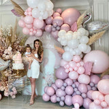 1set Baby Pink Purple Arch Garland Kit DIY Balloons Set Party Background Decoration Latex Baloon Birthday Wedding Globos Baptism