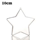 5Pairs 4-7cm Christmas Tree Decorations Balls Transparent Round Star Heart Balls Open Clear Bauble Ornament Christmas Gift Boxs