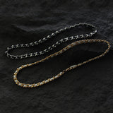 Cifeeo-Leather Braided Cuban Chain