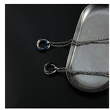 Cifeeo-Long Metal Ring Pendant Necklace